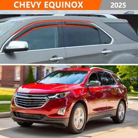 4PCS in-Channel Window Visor Rain Guards for 2025 Chevy Equinox, Extra Durable Side Window Deflectors, Wind Vent Visors