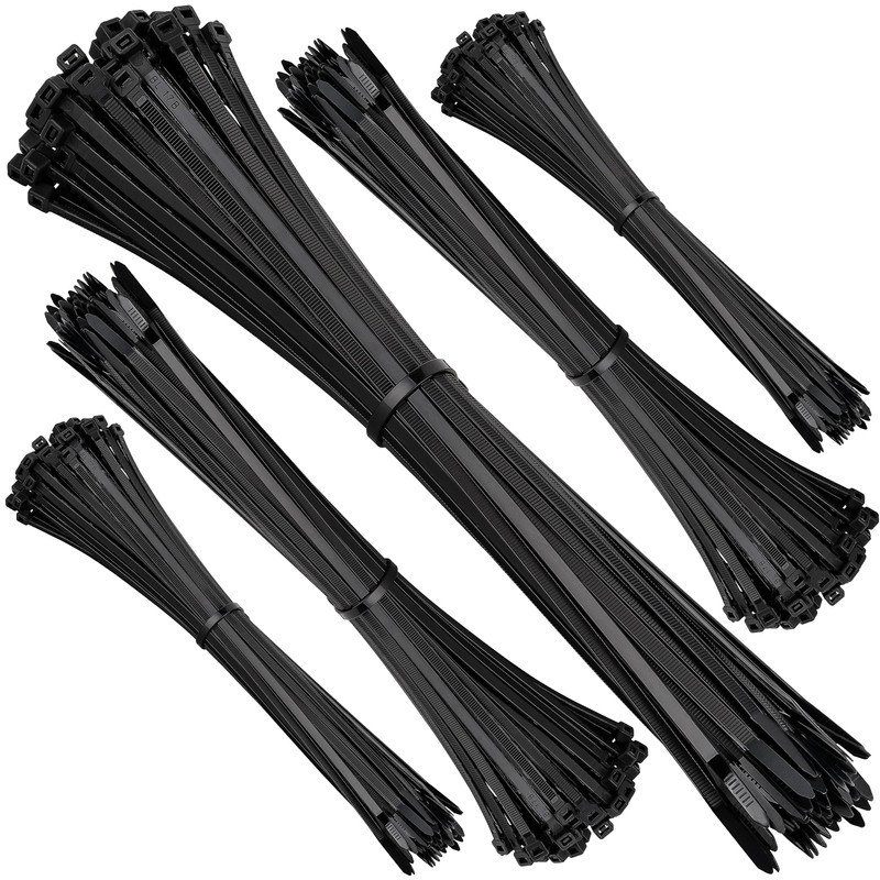 ISOLATECH Pack of 100 Cable Ties Black UV Resistant Black
