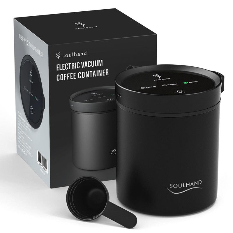 SOUL HAND Automatic Vacuum Coffee Canister for Coffee & Food