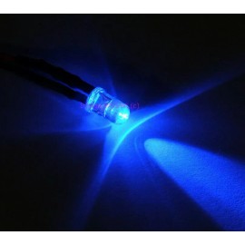 Universal Super Bright BLUE LED with Leads 12 Volt 5mm Ham Amateur Radio Gear CB Auto Car