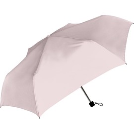 Nakatani Natural Basic Folding Umbrella, UV All-Weather Powder Pink [944-002], Hand Open, Rib Size: 21.7 inches (55 cm), Black Coating, Wind-resistant