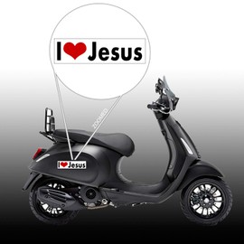 WitnyStore I Love Jesus Sticker - Multisurface Vinyl Decal - Durable and Waterproof Religious Sticker for Cars Trucks RVs Boats Windows Lockers and More - 1.5" W x 5.5" L