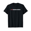 Minimalist Banana Bread Lover Heart I Love Banana Bread T-Shirt