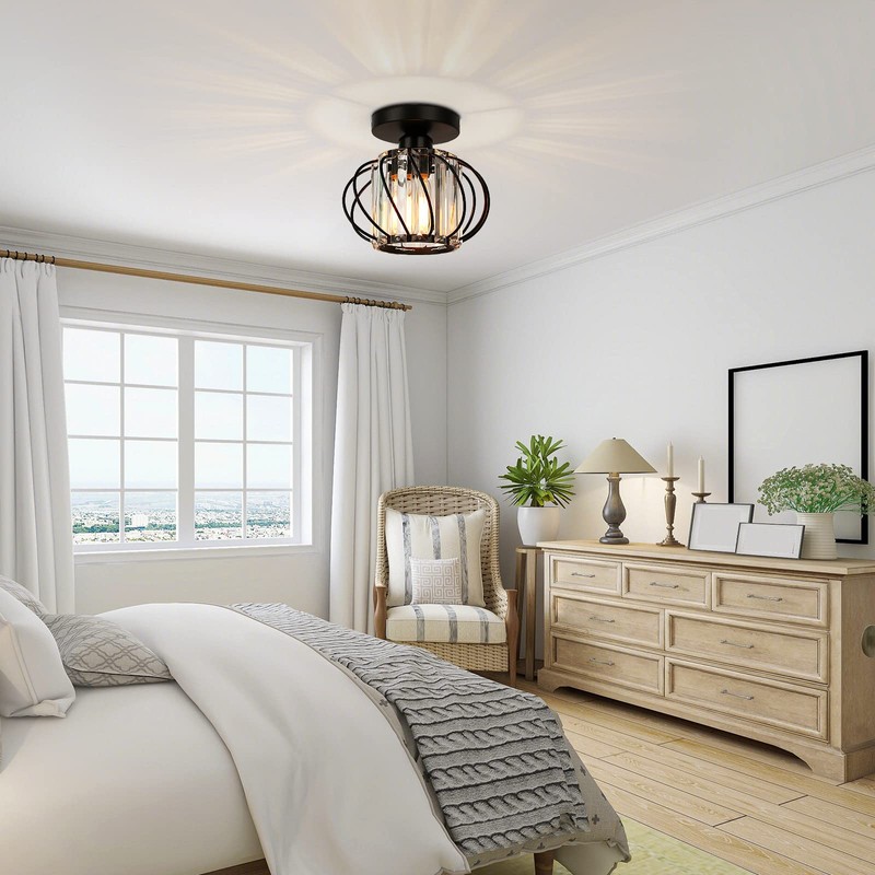 FRIDEKO HOME 2-Pack Semi Flush Mount Ceiling Light - Small
