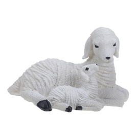 KONTONTY Mini Goat Statue Adorable Goat Figurine for Home Decor Realistic Outdoor Ornament for Gardens Terrariums and Photography Props for Animal Lovers