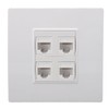 Cat 6 Ethernet Wall Plate 4 Ports Detachable Female to