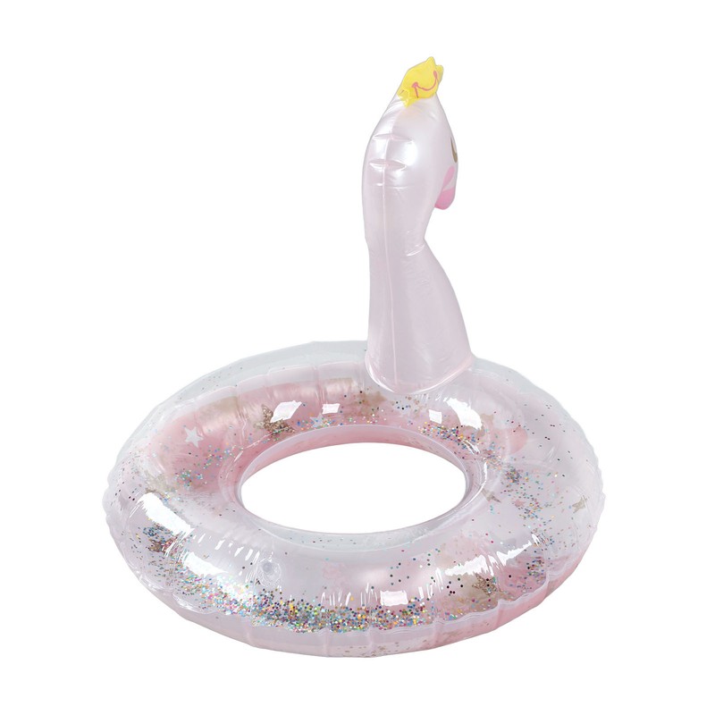 Inflatable Swimming Ring with Sequins Thickened PVC Kids Pool Float