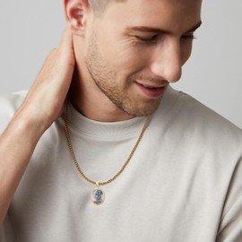 HARMONY BOLA Saint Michael Necklace 925 Sterling Silver Archangel Catholic Pendant Patron Religious Amulets Jewelry Gift for Men Women