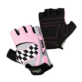 3S Sports CHILDREN KIDS BOYS GIRLS CYCLING PADDED BICYCLE GLOVES BMX BIKE CYCLE GLOVES (PINK/GREY, XXXS)