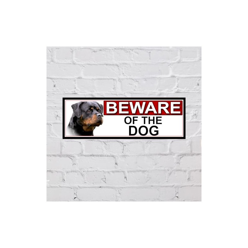 Shawprint Limited Rottweiler BEWARE OF THE DOG METAL GATE SIGN