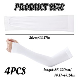 ALLGAYER 4 Pairs UV Protection Cooling Arm Sleeves, Cooling Compression Arm Sleeve, Sun Protection Arms Sleeve for Cycling, Driving, Golf, Hiking, Outdoor Sports