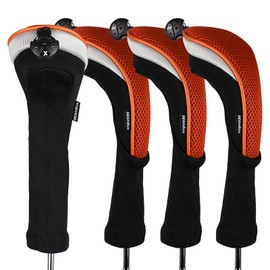 Andux Long Neck Golf Hybrid Club Head Covers Interchangeable Number Tags with Set of 4 Ctmt – 02 , orange