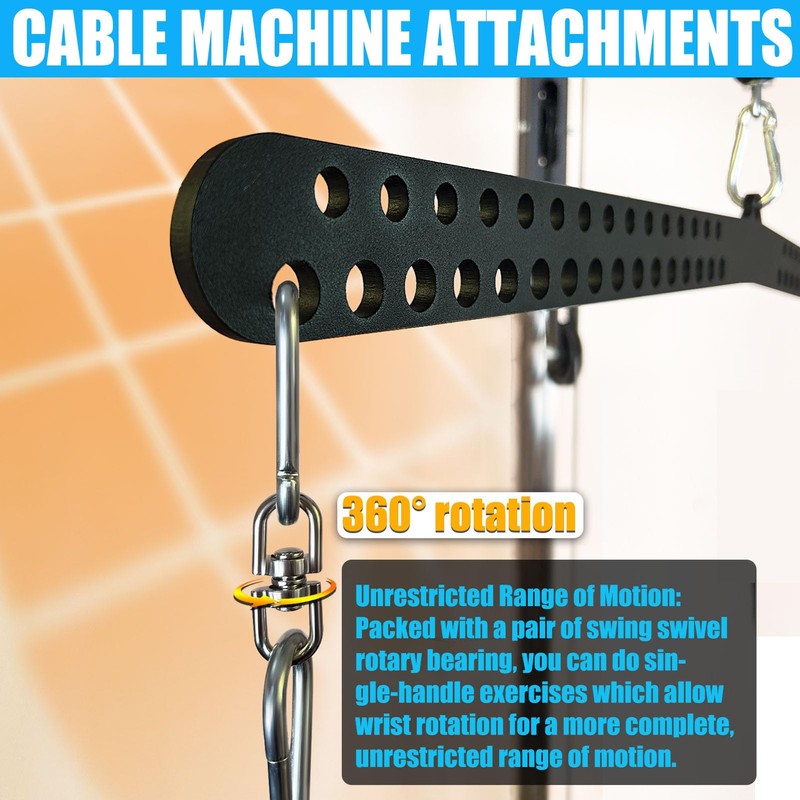 KORIKAHM Multi-Grip LAT Pull Down Bar for Home Gym Fitness,