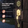 LOQRON Double Front Door Handle Set with Dummy and Deadbolt,