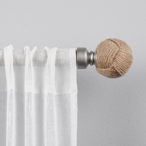 Exclusive Home Curtains ER1006-01 3672 Rope Knot 1" Curtain Rod