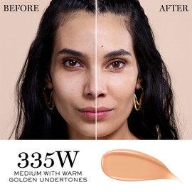 Lancôme Teint Idole Ultra Wear Care & Glow Serum Foundation with SPF - Medium Buildable Coverage & Natural Glow Finish - Up To 24H Wear - 335W