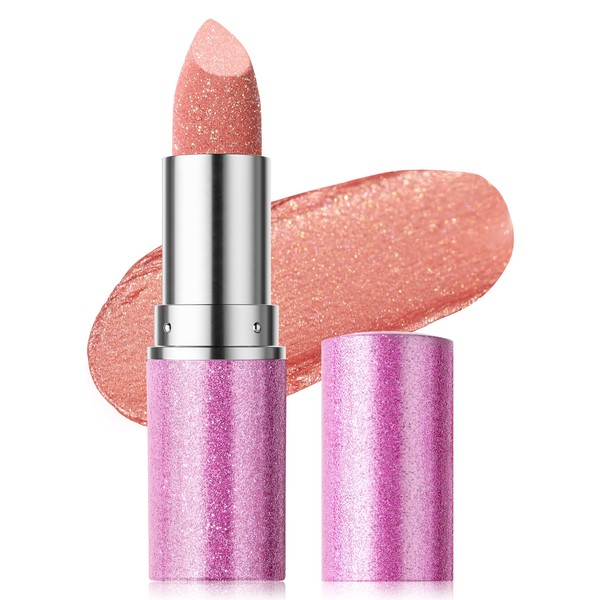 Erinde Glitter Shine Lipstick, Pearl Diamond Shimmery Creamy Lipcolor, Hydrating