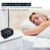 DreamSky Alarm Clock Radios for Bedrooms with Battery Backup, Large