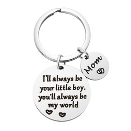 Mom Keychain from Son Funny Mommy Key Chains Stainless Steel Keyrings Mothers Day Birthday Thanksgiving Christmas Gifts