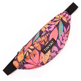 TINYAT Fanny Pack for Women Fashion Fanny Pack 3 Zipper Pockets Waist Bag Crossbody Bag Casual Fanny Pack for Travel Hiking Cycling Party TY2016, Purple / 2011, Campaigns