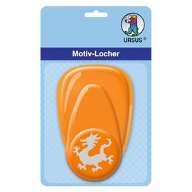Ursus Hole punch with lever, medium, dragon, approx. 25.4 mm Orange