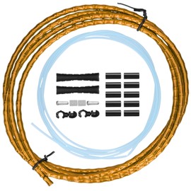 ZTTO 1.8M Mountain Bike Brake Cable Housing Kit Aluminum Alloy Shifter Cable TubeGold