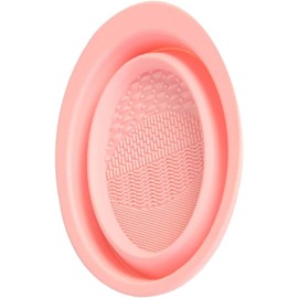 Mikikit Limpiador Portátil de Brochas de Maquillaje de Silicona Diseño Plegable y Superficie Texturizada para Limpieza Profunda, para Maquillaje Profesional y Cuidado Facial