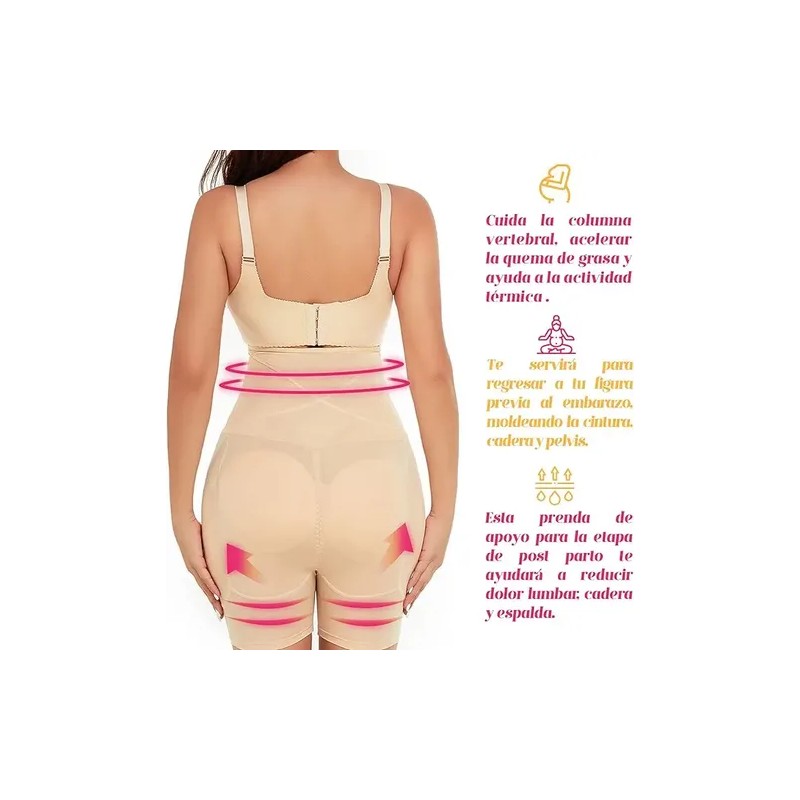 Faja Colombiana Levanta Glúteo Reductora De Cintura Color Negro Talla