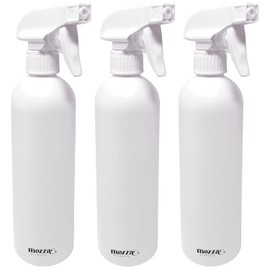 Mozza Plastic Refillable Bottle 16 oz for Multiple uses, Adjustable mist Trigger Sprayer from Fine Mist to Stream for Hair Cleaning Solutions Gardening Plant 3-Pack