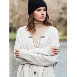 BBTO 6 Pcs Vintage Sweater Chain Clips Retro Cardigan Dresses Flowers Leaves Shawl Clips or Women Decoration Clothes Shirt, 6 Styles(Rose Style)