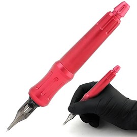 Denergy Tattoo Hand Poke a Stick Tattoo Pen Tool Aluminum Beginner Diy Home Tattoo Supply (Red)