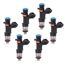 AdvanEX Fuel Injector 4 Holes Compatible with Infiniti FX35 G35 M35 3.5L V6 Nissan 350Z Murano 3.5L V6 Replaces OE 0280158042 16600CD700 FJ828 (Set of 6)