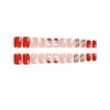 Christmas Press on Nails Short Square Winter Fake Nails Red
