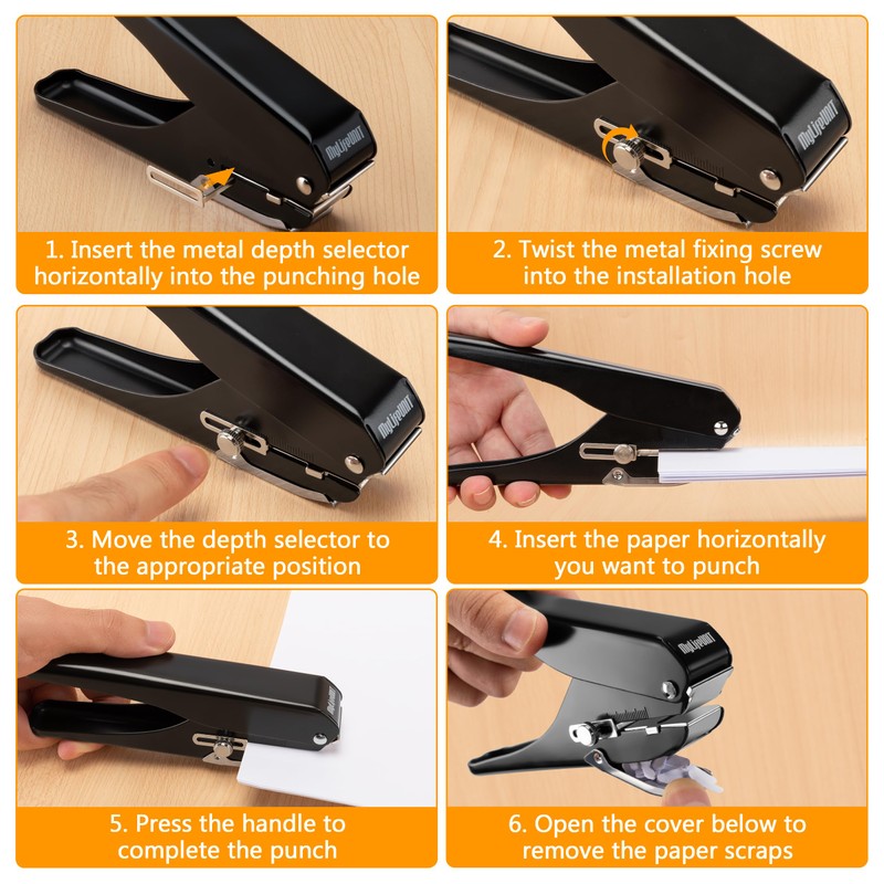 MyLifeUNIT Badge Hole Punch, Slot Puncher for Id Card, PVC