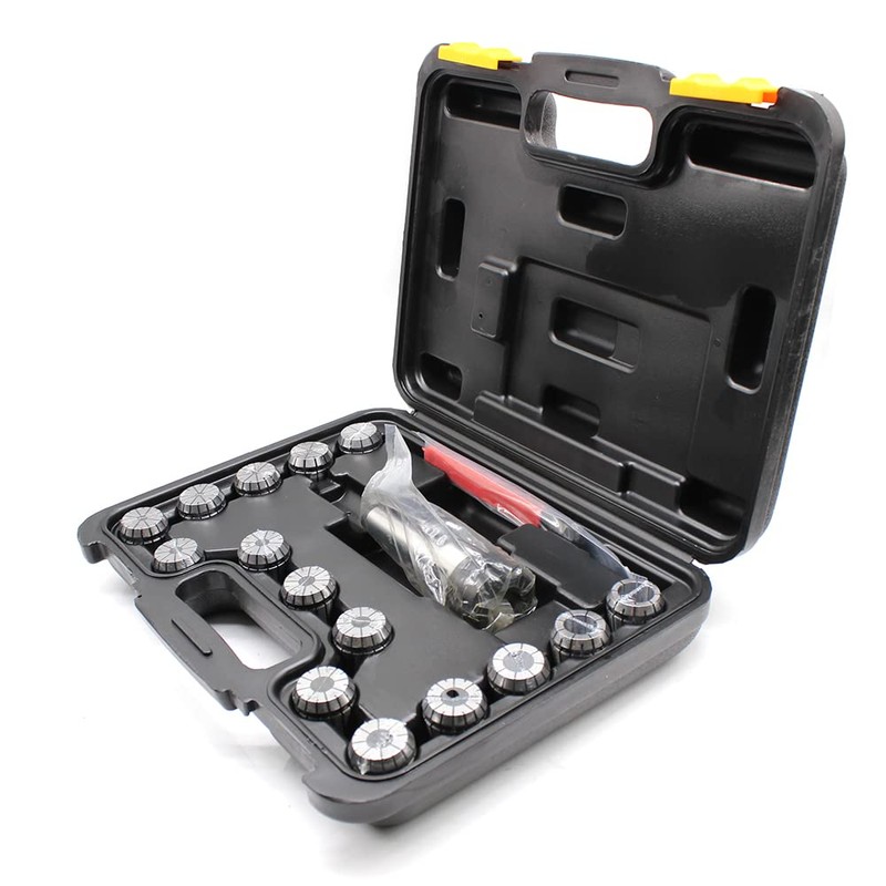 CNCEST ER32 Collet Set, 15PCS MT3 ER32 M12 Collet Chuck,