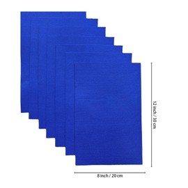 Jtnohx Soft Felt Sheets, Color Felt Fabric for Sewing, 7 Pcs 1mm 8"x12" Fabric Square for Craft DIY and Embroidery Projects (Dark Blue)