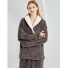 Wyeysyt Women' s Fluffy Pajamas Set Winter Warm Fleece Sleepwear