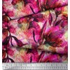 Soimoi Rayon Fabric Floral & Texture Print Fabric by The