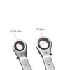 sourcing map Reversible Ratchet Wrench 11/16" x 7/8" Double Box