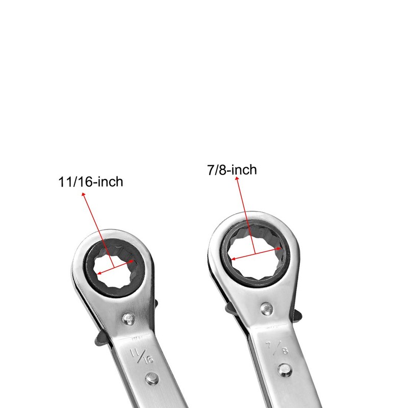sourcing map Reversible Ratchet Wrench 11/16" x 7/8" Double Box