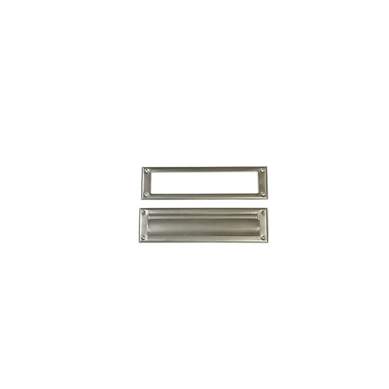 Architectural Mailboxes Steel Mail Slot Accessory, Satin Nickel, MS00SNAM, Satin