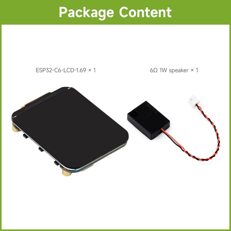Waveshare ESP32-C6 1.69inch LCD Development Board, 240×280 Pixels, Supports Wi-Fi