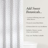 Lush Decor - Shower Curtain, Textured Linen Design, Delicate Floral