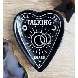 Ouija Talking Spirit Board Planchette Heart Bone China Trinket Jewelry Dish
