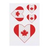 4 x 'Canada Flag Love Heart' Temporary Tattoos - Water