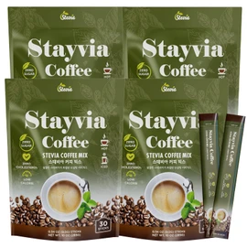 STAYVIA COFFEE Stevia Instant Coffee Packets - Korean Instant Latte with Sugar-Free & Low Calories - 120 Sticks (0.33oz) - Plant-Based Sweetener - Enjoy Caffeine Hot & Cold at Office, Home & Travel