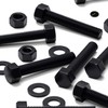 10x Black Polypropylene (PP) Hex Head Bolts M12 x 70