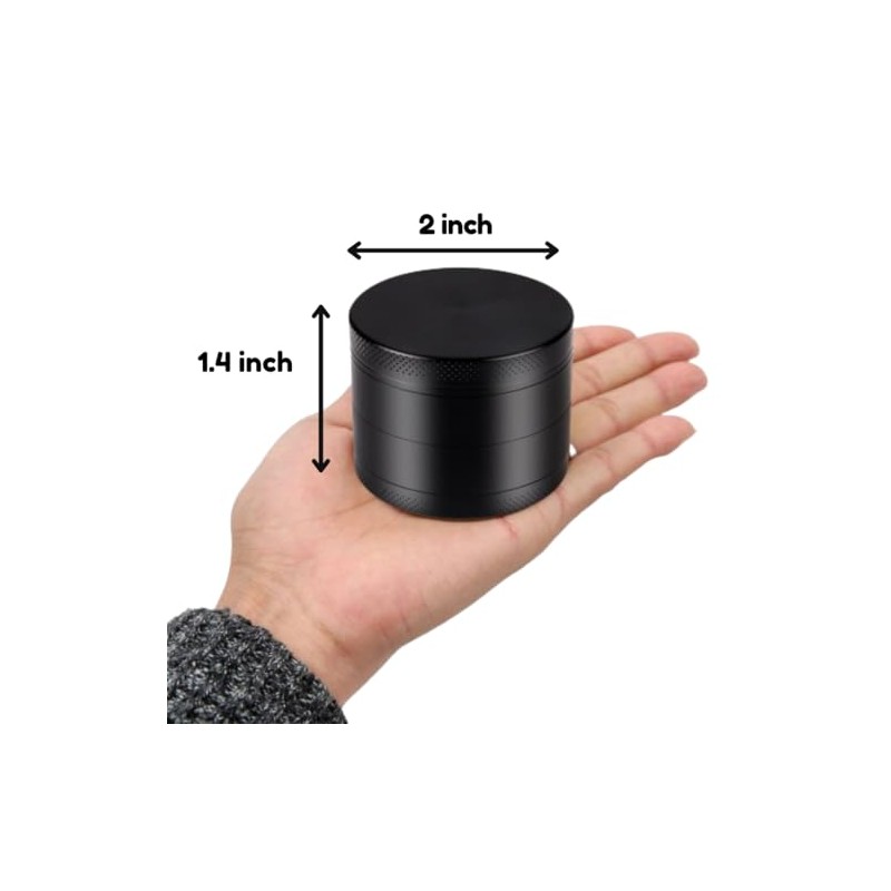 2'' Spice Grinder (black) BRAPWRAP Spice Grinder