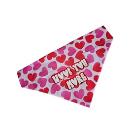 Woof You More Over the Collar Dog Bandana That Slips onto Their Existing Collar Size (Small)