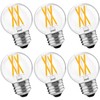 BLINGCOLOR 6 Pack Dimmable G16.5 LED Light Bulbs 60 Watt,